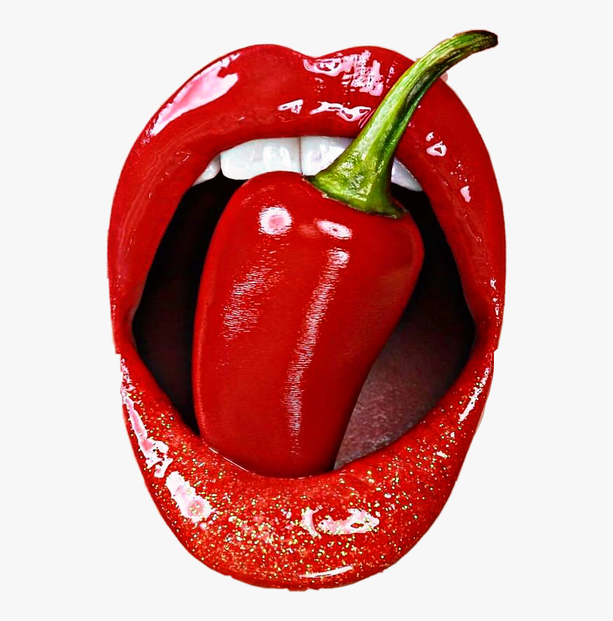 #red #pepper #lips #mouth #teeth #lipstick #freetoedit - Lips & Pepper, HD Png Download, Free Download