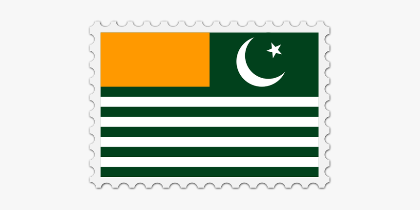 Azad Kashmir Flag Stamp - Kashmir Flag With Stand, HD Png Download, Free Download