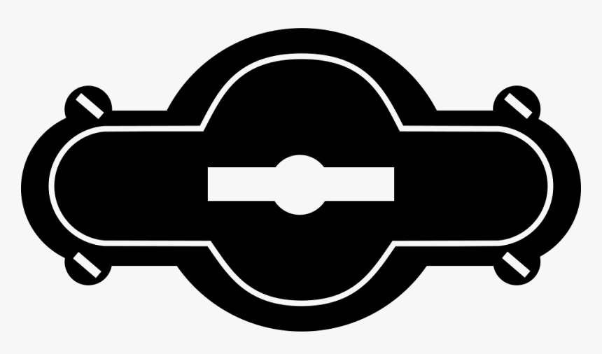 Keyhole In Black Rounded Horizontal Shape - Emblem, HD Png Download, Free Download