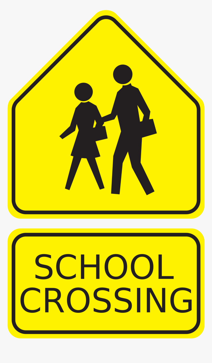 Free School Signs Clipart - School Crossing Sign Clipart, HD Png Download, Free Download