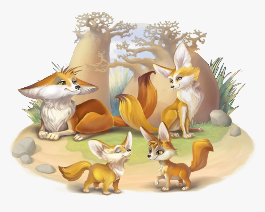 Township Wiki - Fennec Fox And Red Fox, HD Png Download, Free Download