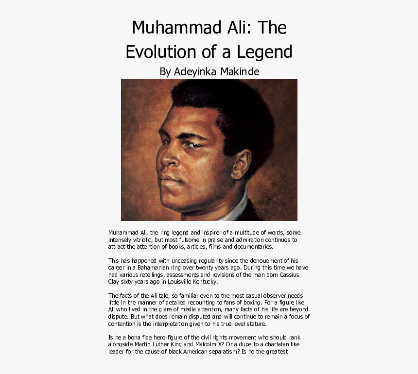 Muhammad Ali, HD Png Download, Free Download