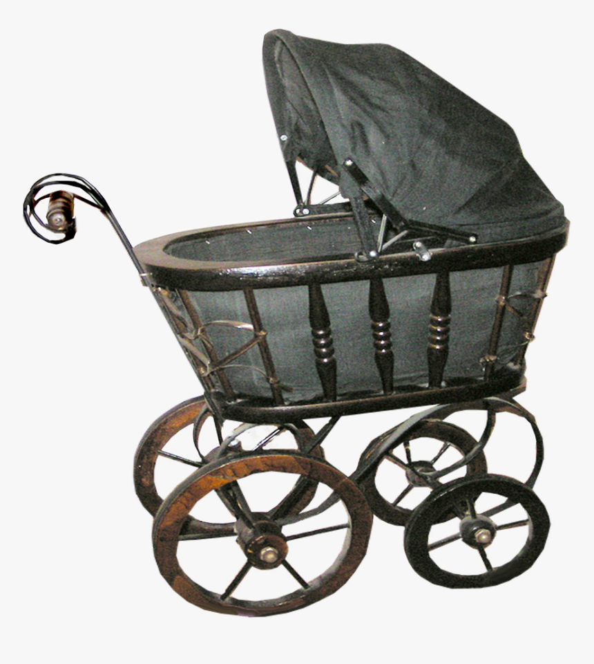 Antique Pram - Old Baby Carriage Transparent Background, HD Png Download, Free Download