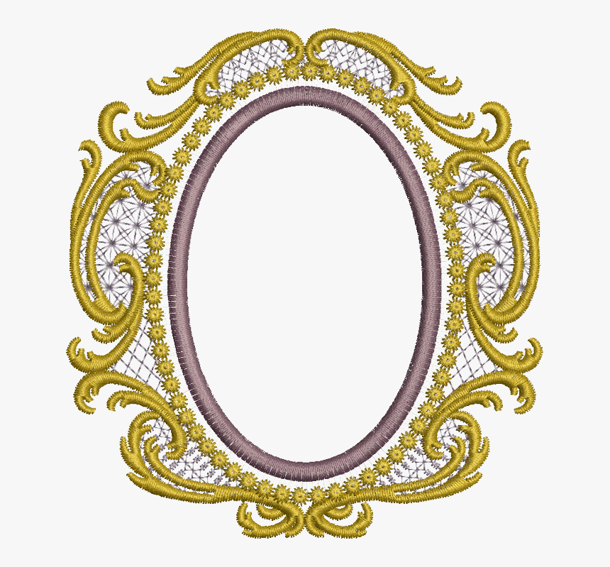 Old Gold Oval - Embroidery Frame Designs Png, Transparent Png, Free Download