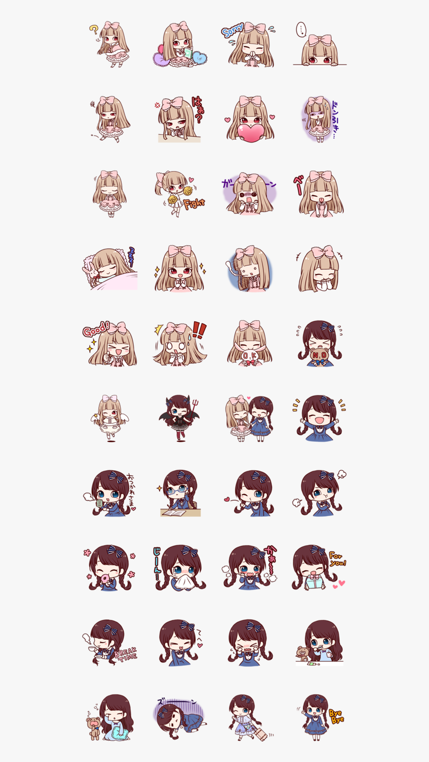 printable anime chibi stickers hd png download png