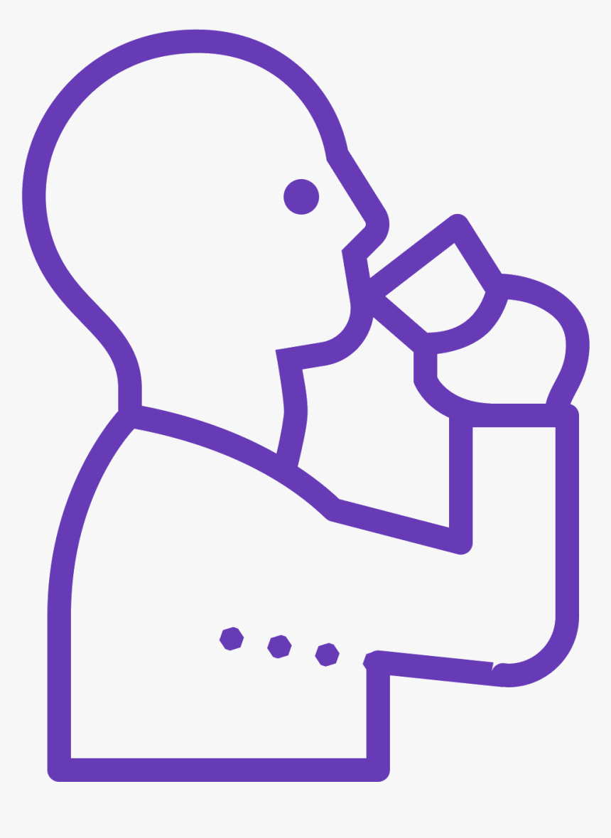 Drinking Clipart Purple - Human Drinking Water Icon, HD Png Download, Free Download