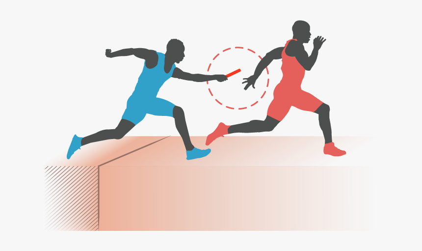 Relay Runner Png - Baton Exchange In Relay, Transparent Png, Free Download