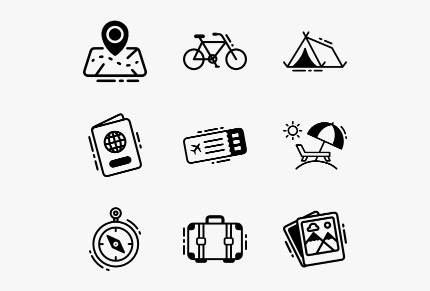 Clip Art Icons Free Travel - Holiday Icons, HD Png Download, Free Download