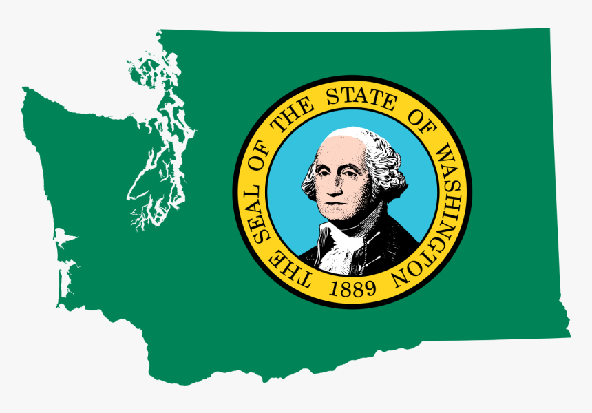 Washington State Flag Map, HD Png Download, Free Download