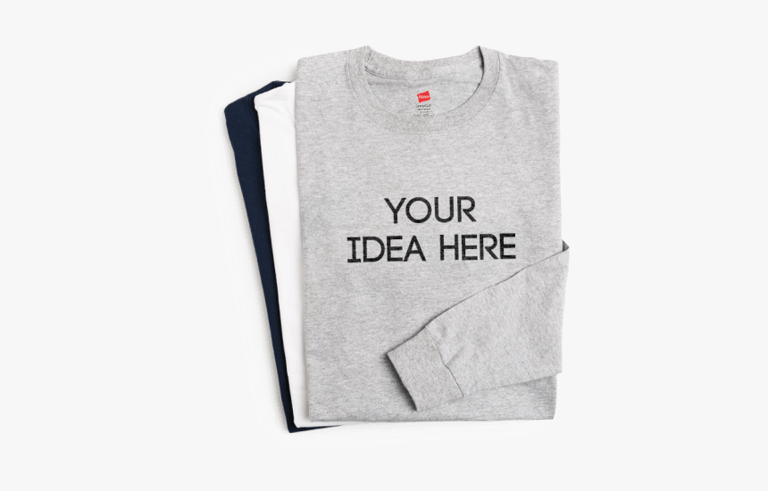 Grey T Shirt Template Png - Your Idea Here Shirt, Transparent Png, Free Download