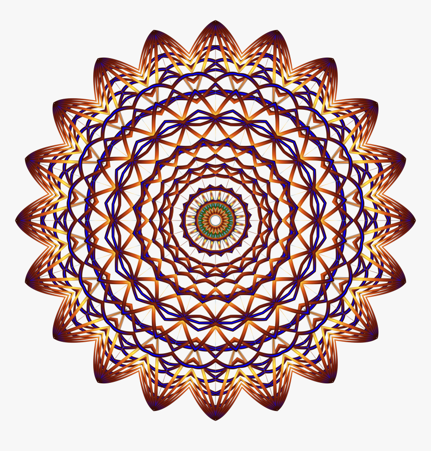 Prismatic Mandala Line Art 5 No Background Clip Arts - Преден Венец За Bmx, HD Png Download, Free Download