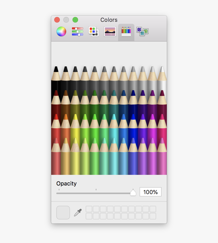 Colored Pencil Tab Of The Color Palette In Omnigraffle - Colored Pencil Picker, HD Png Download, Free Download