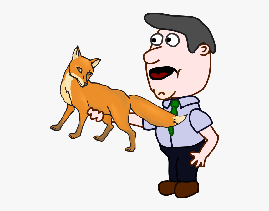 Man Holding A Fox Svg Clip Arts Example Of No Work Is Done Hd Png Download Kindpng