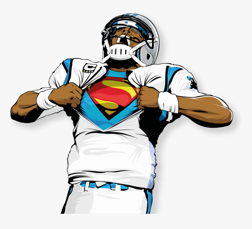 Cam Newton Behance - Cam Newton Cartoon Football, HD Png Download, Free Download