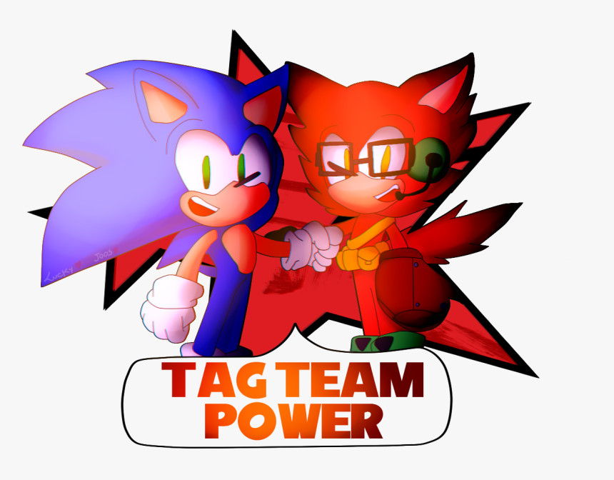 Tag Team Power 
collab With - Cartoon, HD Png Download, Free Download