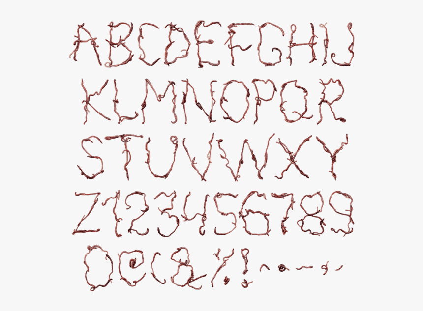 Transparent Earthworm Png - Unusual Font, Png Download, Free Download