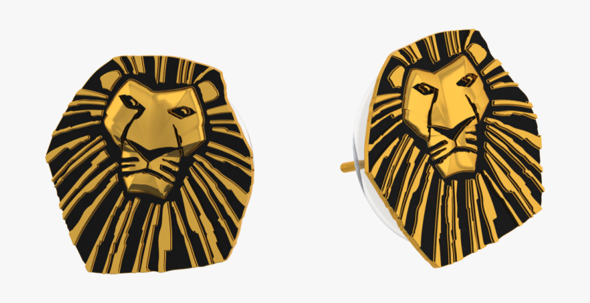 Mufasa Head Stud Earrings - Masai Lion, HD Png Download, Free Download