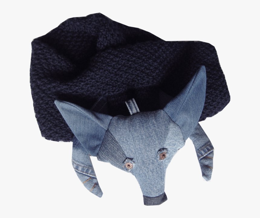 Maison Indigo Knitted Scarf With Fox Head - Plush, HD Png Download, Free Download