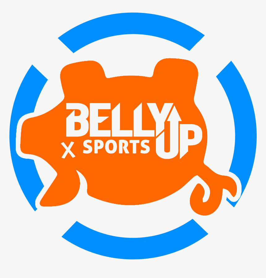 Up sports. Belly up. Belly-up logo. Guuum logo.