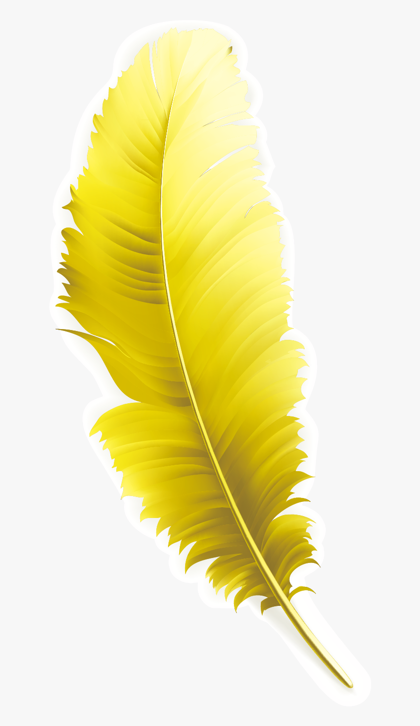 Feather Yellow Computer File - Macro Photography, HD Png Download, Free Download