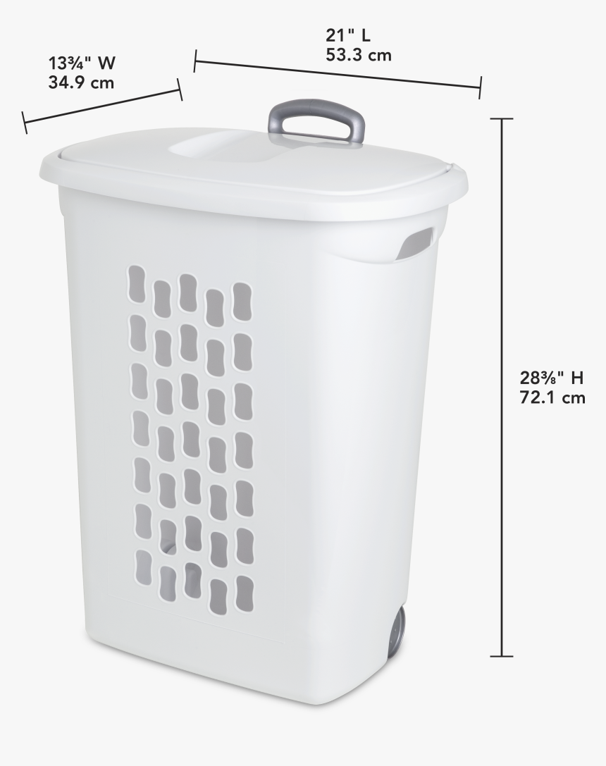 Transparent Laundry Basket Png - Sterilite Hamper With Wheels, Png Download, Free Download