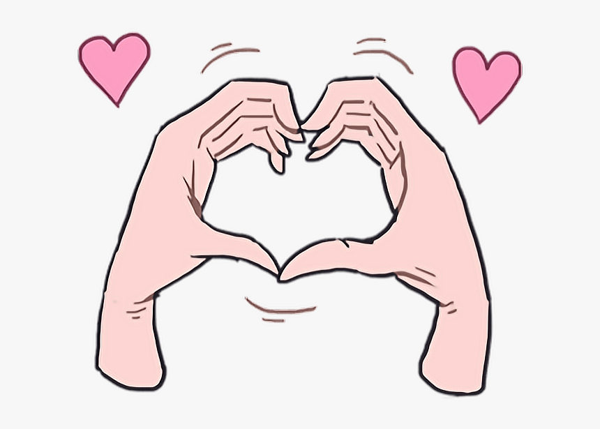 #love #heart #kawaii #cute #hand #hands #cartoon #anime - Stickers De Amor Memes, HD Png Download, Free Download