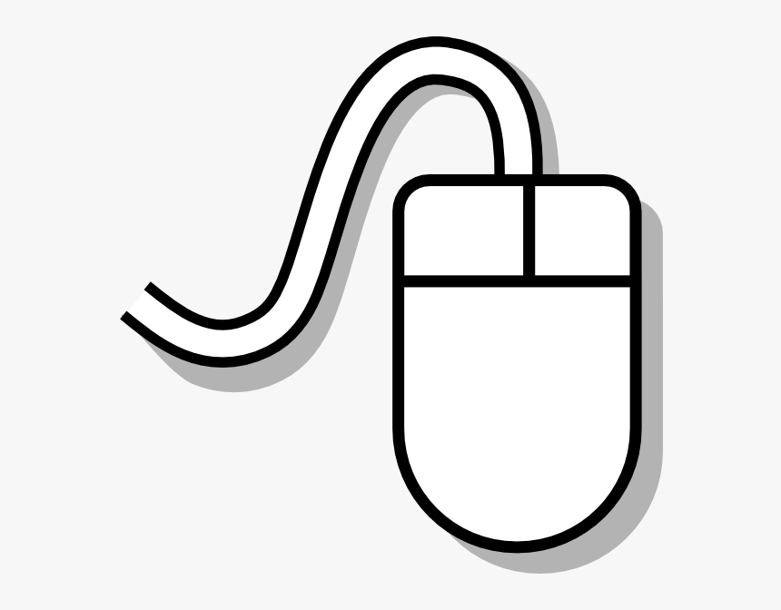 White Drawing Computer Mouse Clip Art, HD Png Download, Free Download