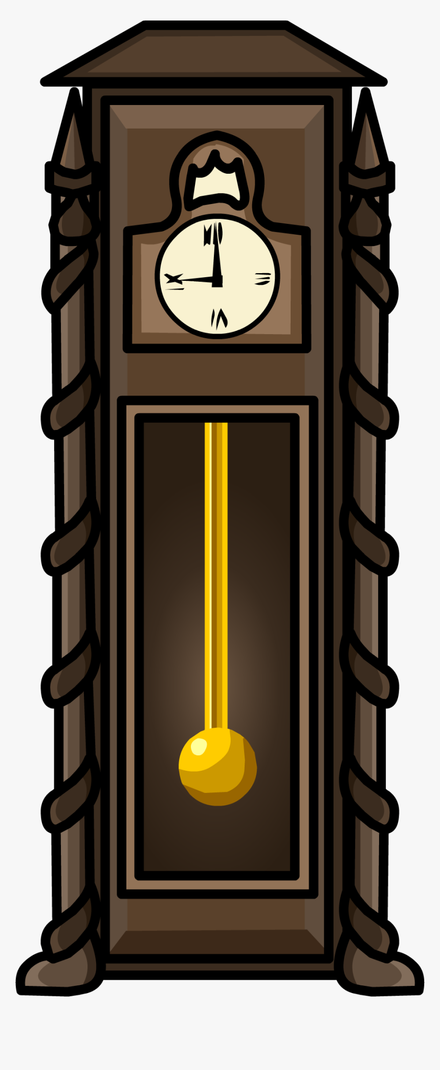 Transparent Vintage Clock Png - Club Penguin Clock Furniture, Png Download, Free Download