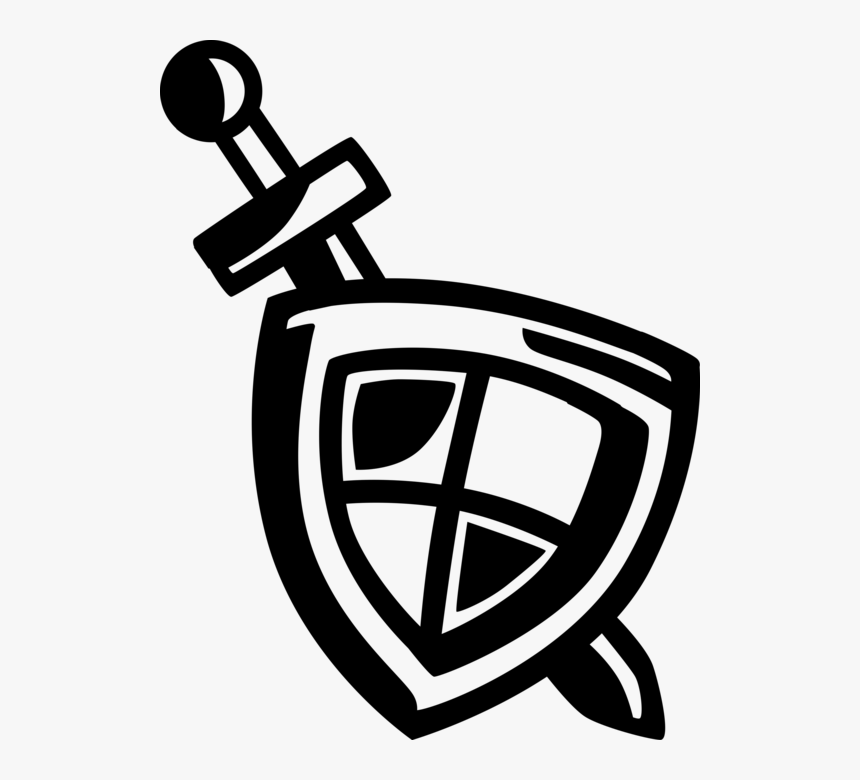 medieval sword and shield drawing