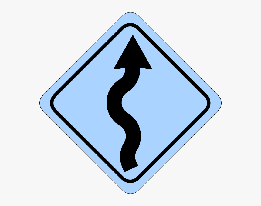 Curve Ahead Sign Clipart, HD Png Download, Free Download