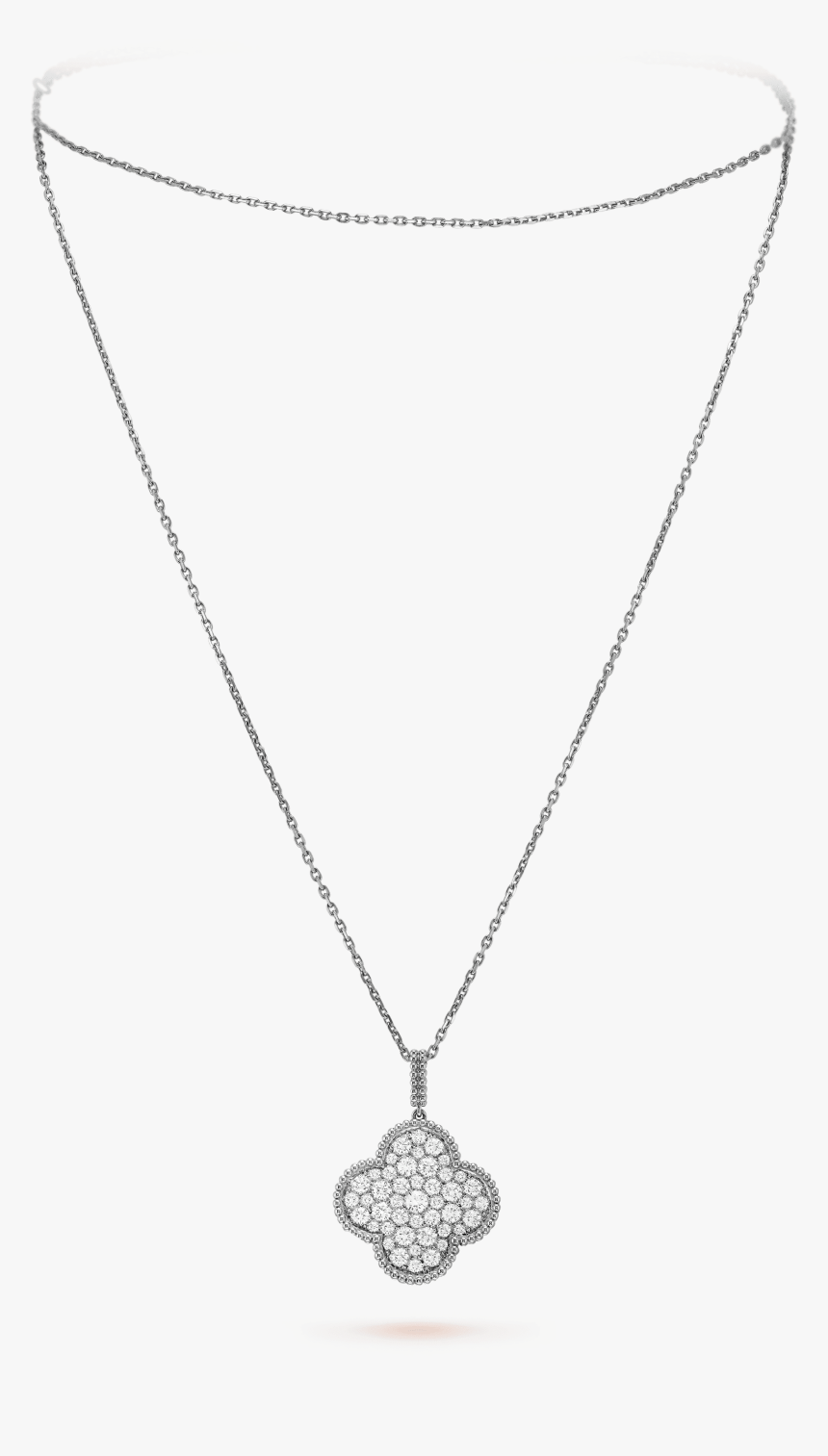 Magic Alhambra Long Necklace, 1 Motif, - Van Cleef Necklace Diamond, HD Png Download, Free Download