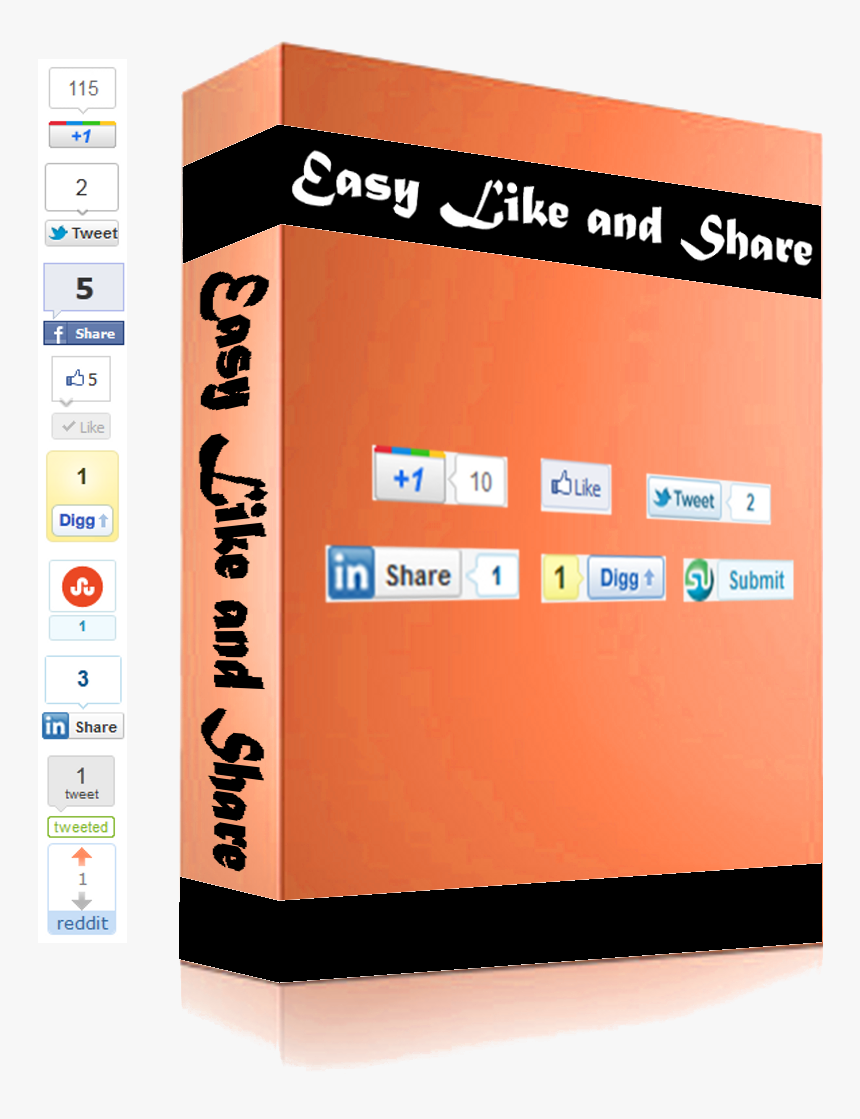 Easy Like And Share Share Button, Google 1, Social - Computer Program, HD Png Download, Free Download