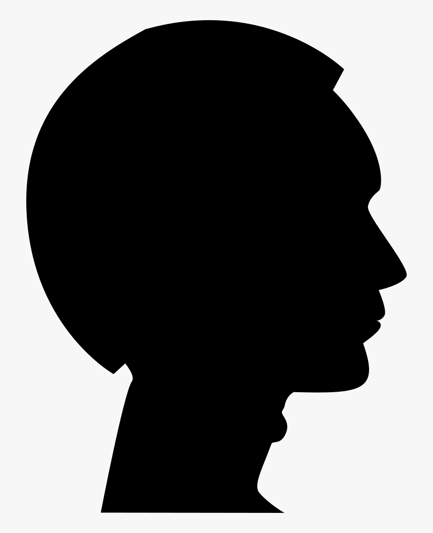 Male Hair On Man Head Side Silhouette - Bald Guy Silhouette Transparent, HD Png Download, Free Download