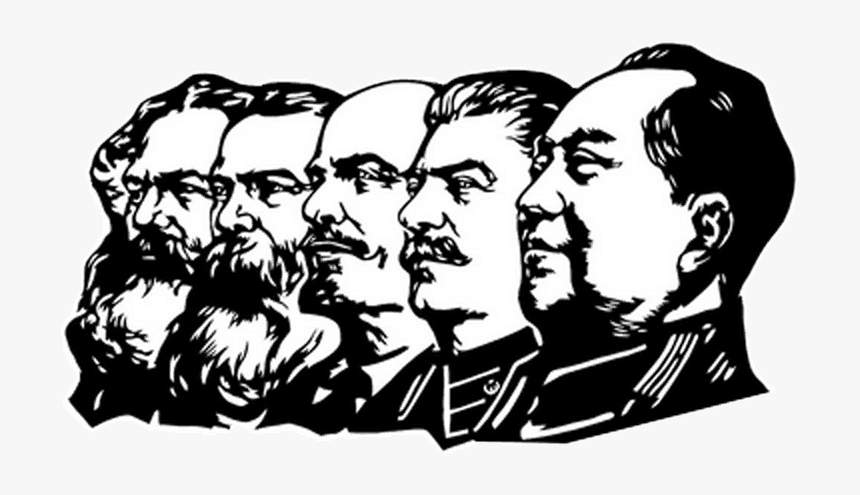 Lenin Drawing Cartoon - Marx Lenin Stalin Mao, HD Png Download, Free Download