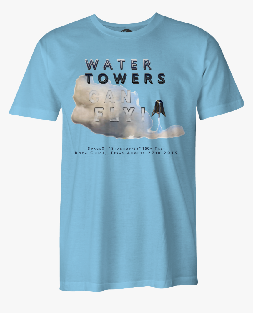 Light Blue Water Towers Can Fly - Active Shirt, HD Png Download, Free Download