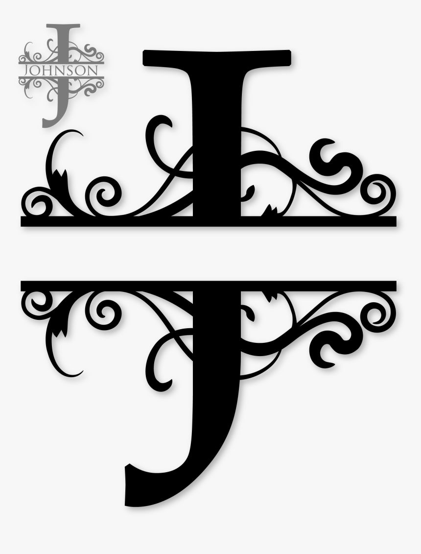 Split Letter S Black And White Png - Split Letter Monogram T ...