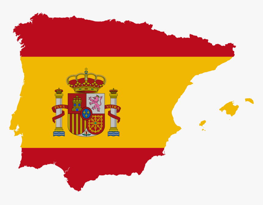 Flag Of Spain Flag Of Spain Map National Flag - Flag Map Of Spain, HD Png Download, Free Download