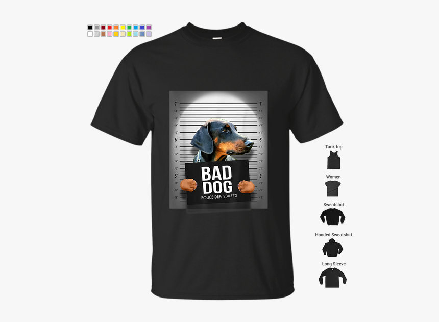 Doberman Pinscher Mugshot Shirt - T-shirt, HD Png Download, Free Download