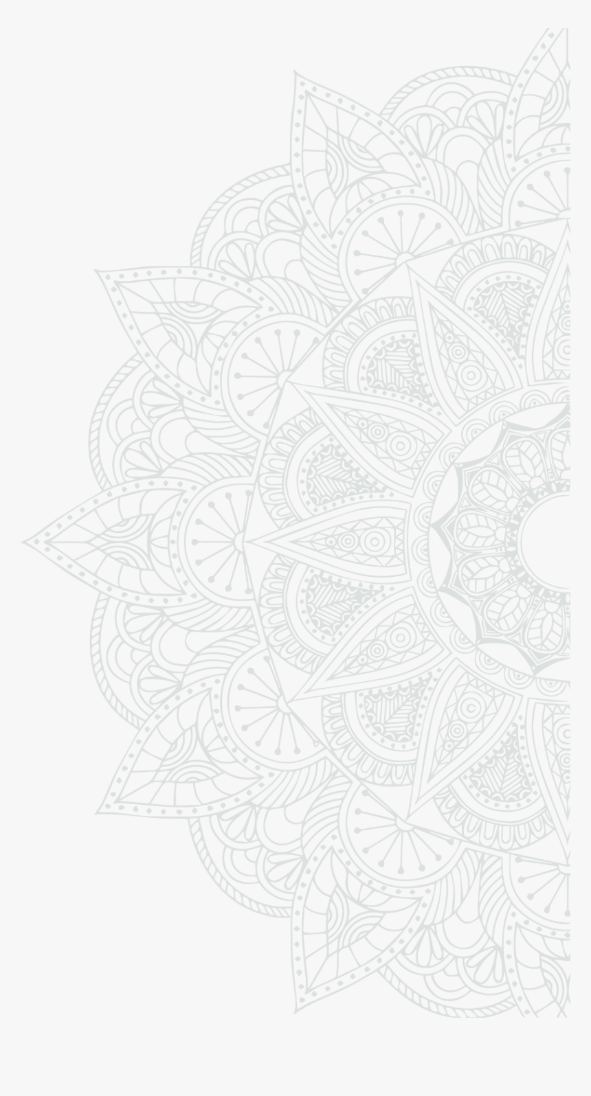 Mandala Png White - Doily, Transparent Png, Free Download