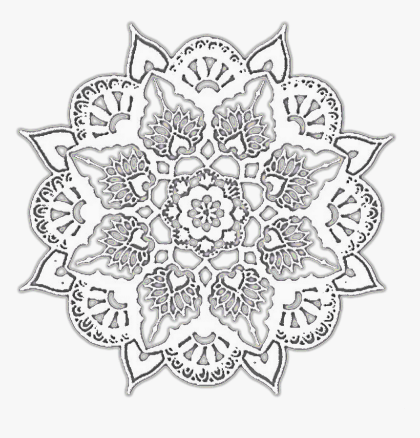 #mandala #tutorial #resource #overlay #white #whiteoverlay - Transparent Mandala Overlay Png, Png Download, Free Download