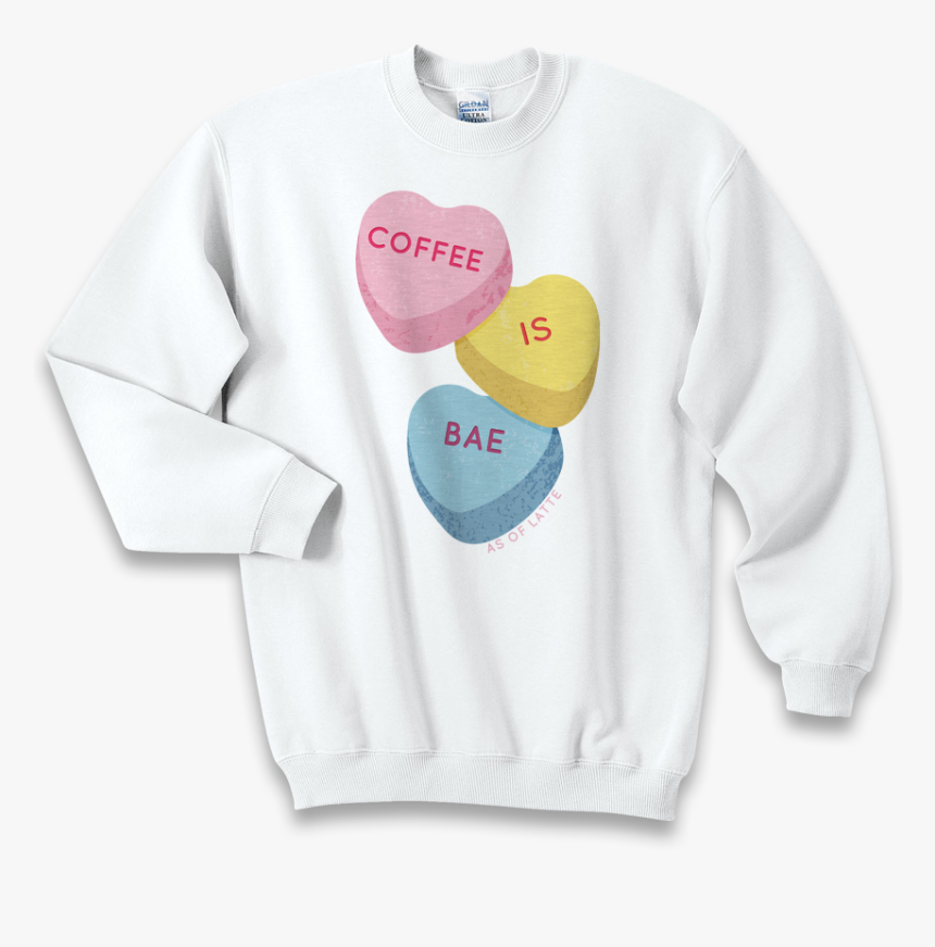 Valentines Day Candy Hearts Crewneck Sweatshirt White - White Sweater Red Rose, HD Png Download, Free Download