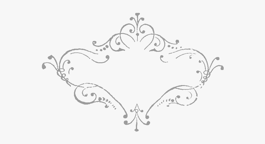 Frame Damask Digital Grayscale Download Image - Transparent Background Fancy Lines, HD Png Download, Free Download