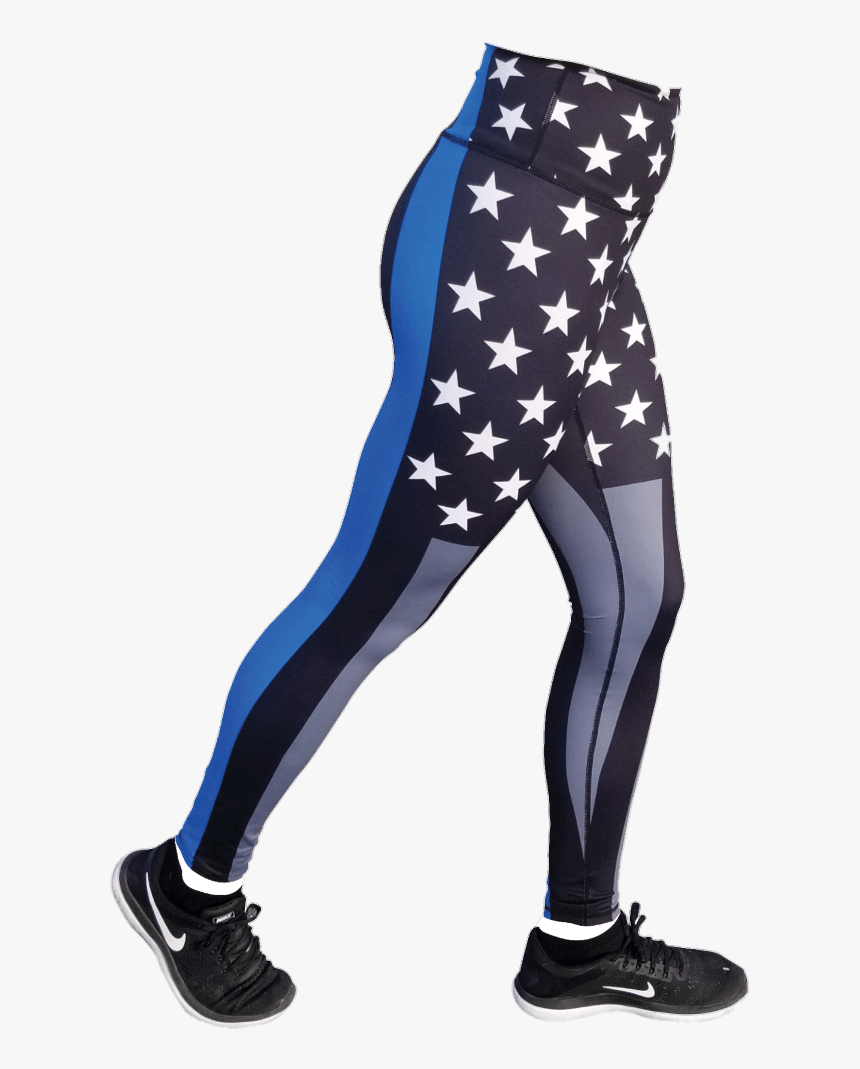 Thin Blue Line Legging - Leggings, HD Png Download, Free Download