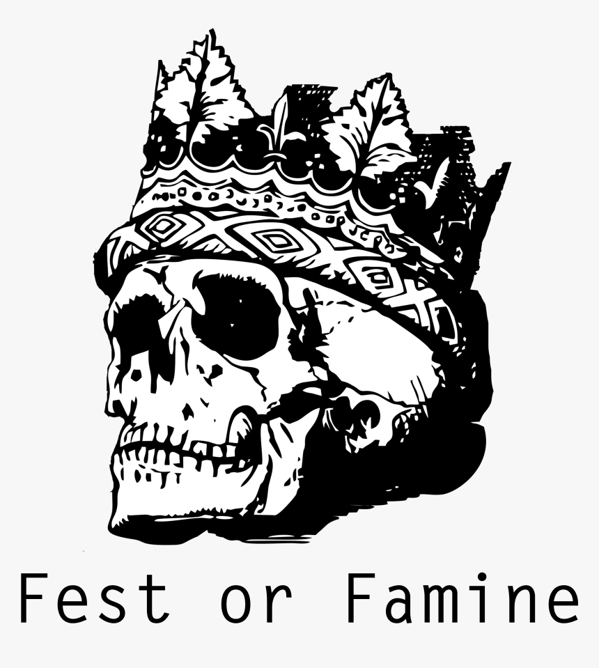 Fest Or Famine - Skull With Crown, HD Png Download, Free Download