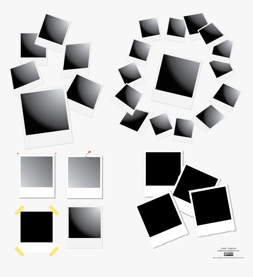 Polaroid Frames Vector Set Free Vector , Png Download - Polaroid Vector, Transparent Png, Free Download