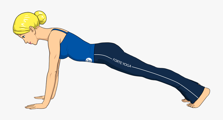 Plank Pose Png - High Plank Exercise Cartoon, Transparent Png, Free Download