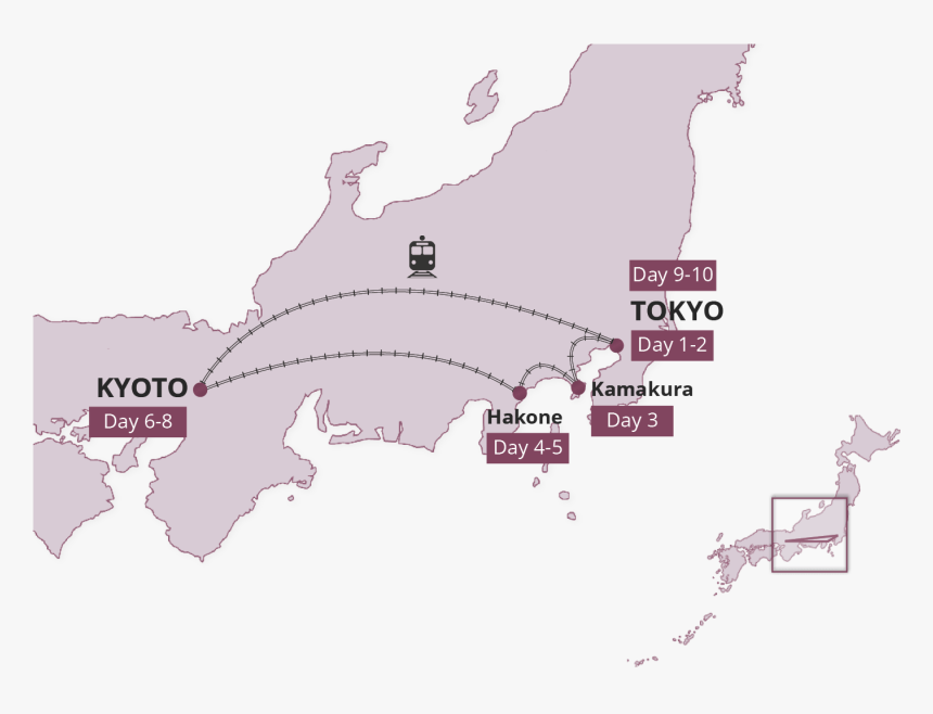 Map For Tokaido Trail - Tokyo Geography, HD Png Download, Free Download