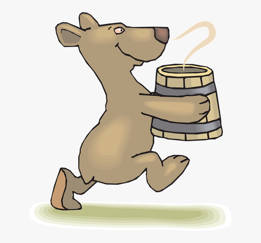 Bowl, Soup, Smoke, Barrel, Bear, Steam, Walking - Cartoon Sport Joggen Clipart Transparent, HD Png Download, Free Download