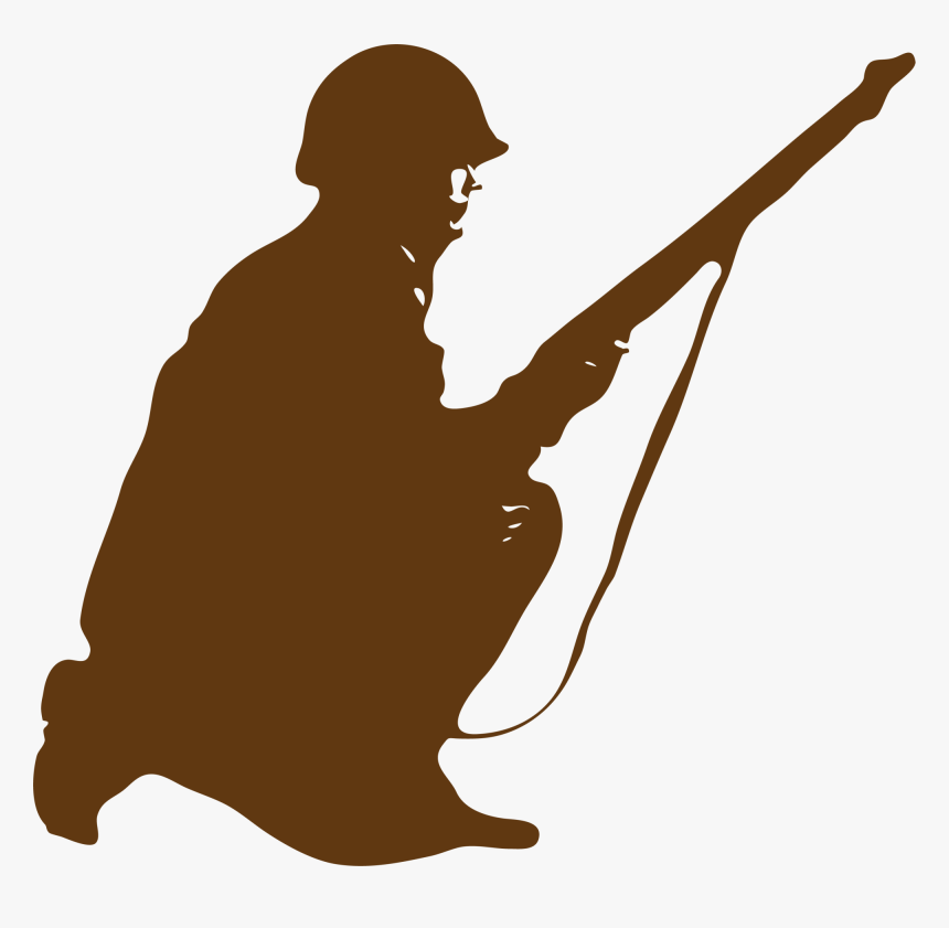 Soldier Silhouette Clip Art - Soldier, HD Png Download, Free Download