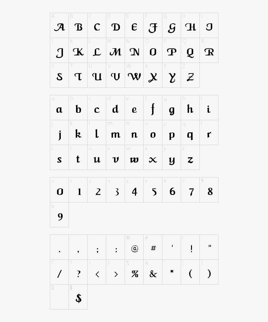 Character Map - Devil Breeze Font, HD Png Download, Free Download